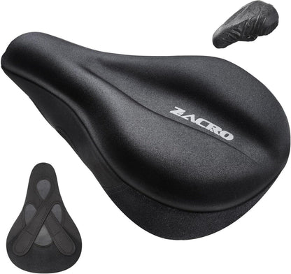 Fahrrad Sattelbezug Gel Überzug Fahrradsitzkissen 28x18cm Schwarz