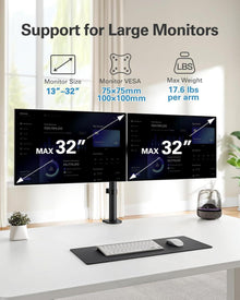 Monitorhalterung für 2 Monitore 13-32