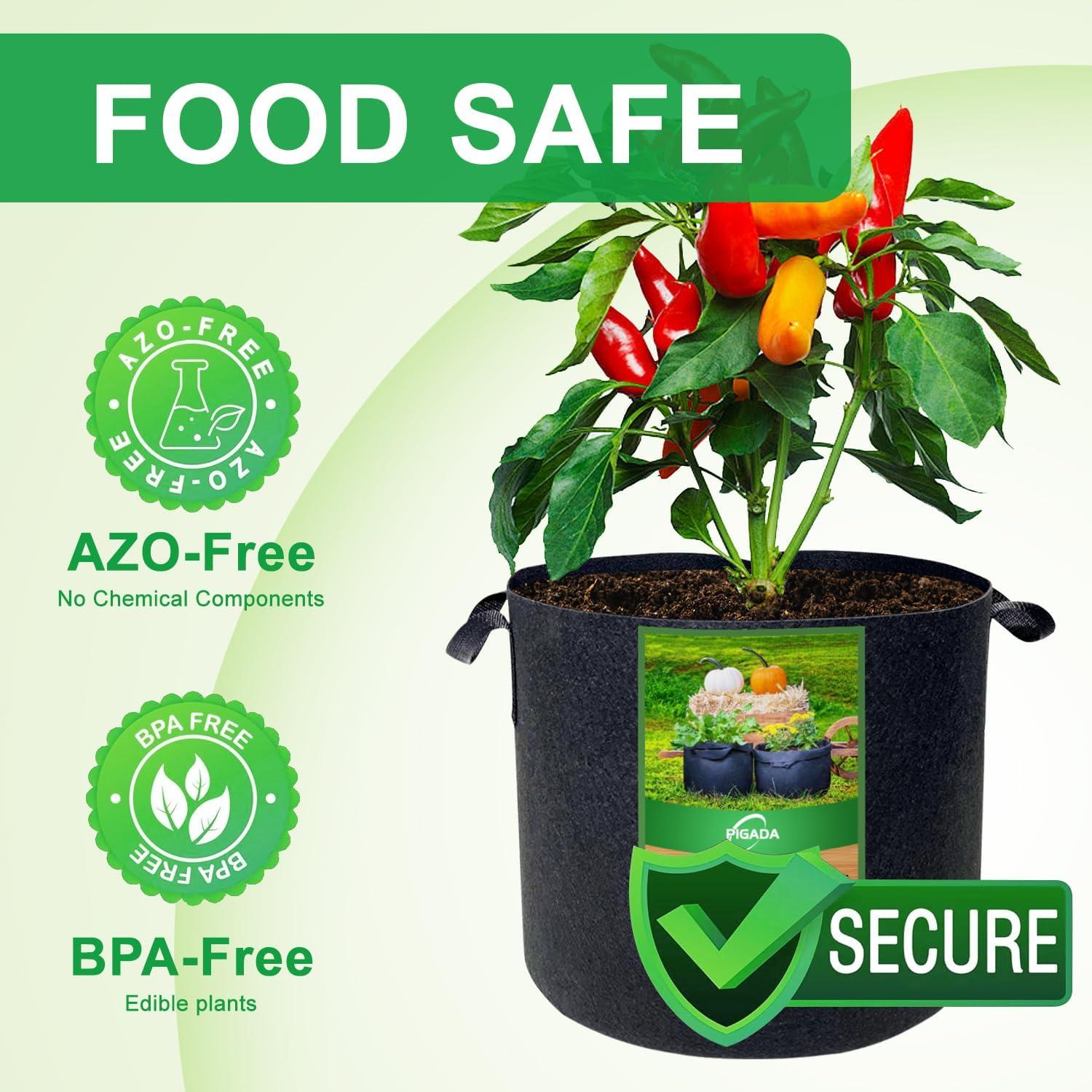 Pflanzsack Stoff Tomaten Kübel Kartoffelsack 8L 5er Set 2 Gal