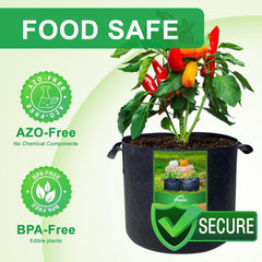 Pflanzsack Stoff Tomaten Kübel Kartoffelsack 8L 5er Set 2 Gal