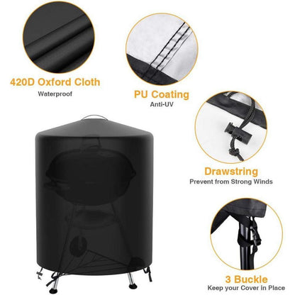 Kugelgrill Abdeckung 70 cm, Wetterfest 420D