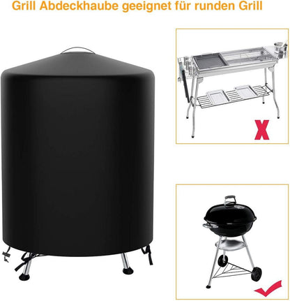 Kugelgrill Abdeckung 70 cm Wetterfest 420D Oxford Winddicht Grill Abdeckhaube