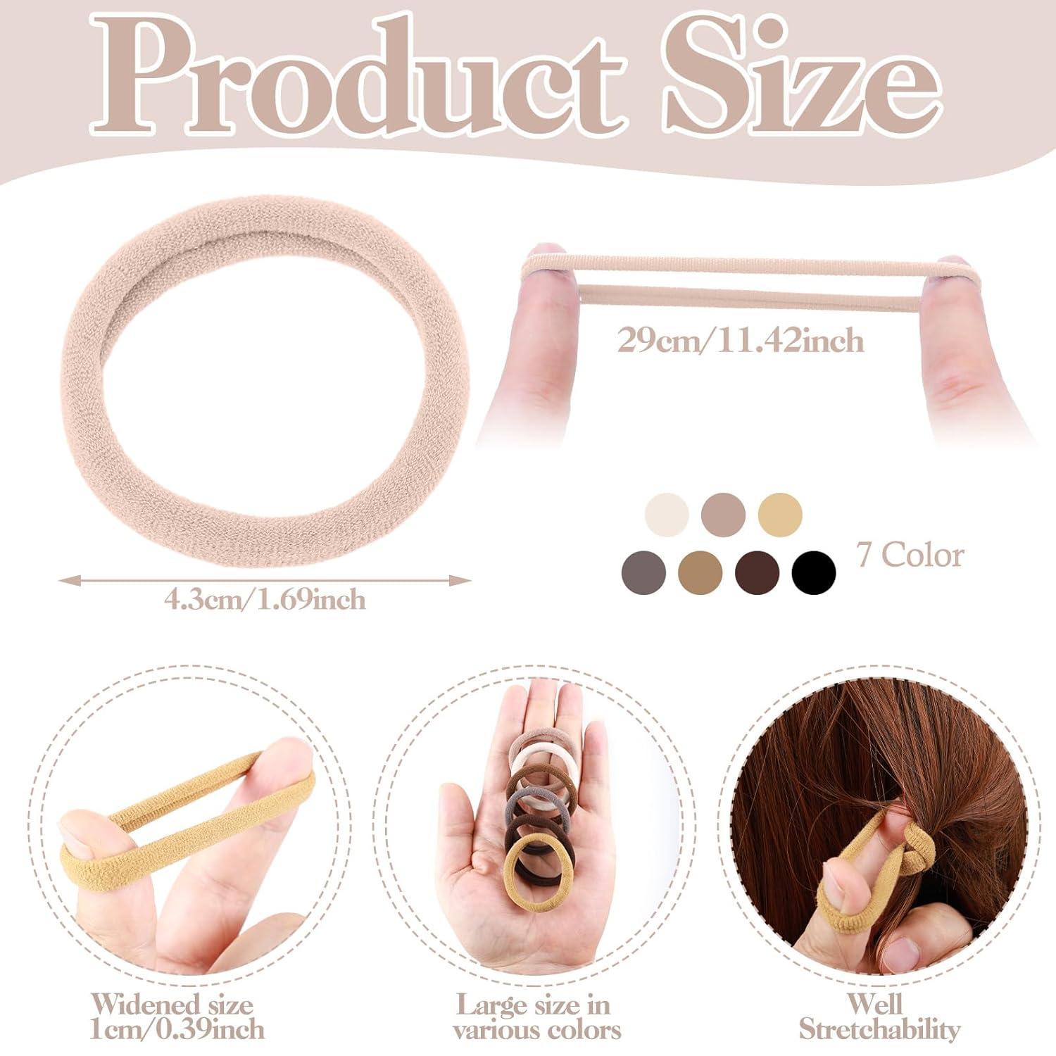 100 Stück Große Seamless Elastisch Haargummis Damen Herren Haar inkl. Stielkamm