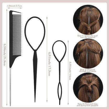 100 Stück Große Seamless Elastische Haargummis Damen Herren Zubehör Stielkamm
