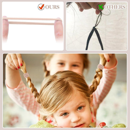 100 Haargummis 4.3cm Große Damen Herren Haar mit Stielkamm