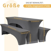 Dunkelgrau Elastische Biertischhussen