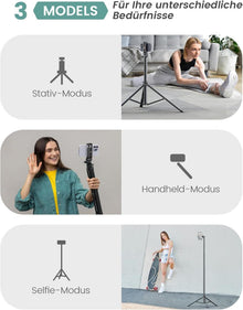 Handy-Stativ Selfie Stick 180cm Verstärktes Smartphone