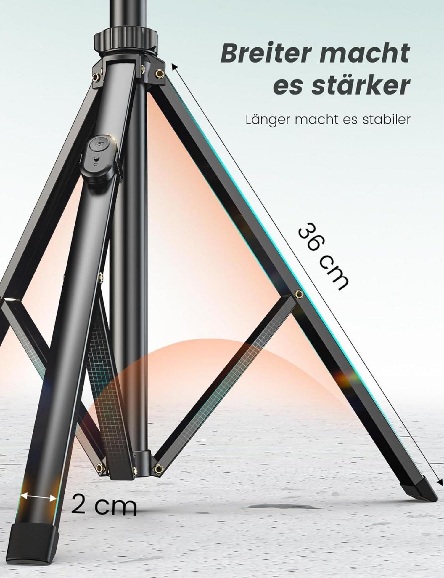 Handy-Stativ Selfie Stick 180cm Fernauslöser Smartphone Samsung DSLR
