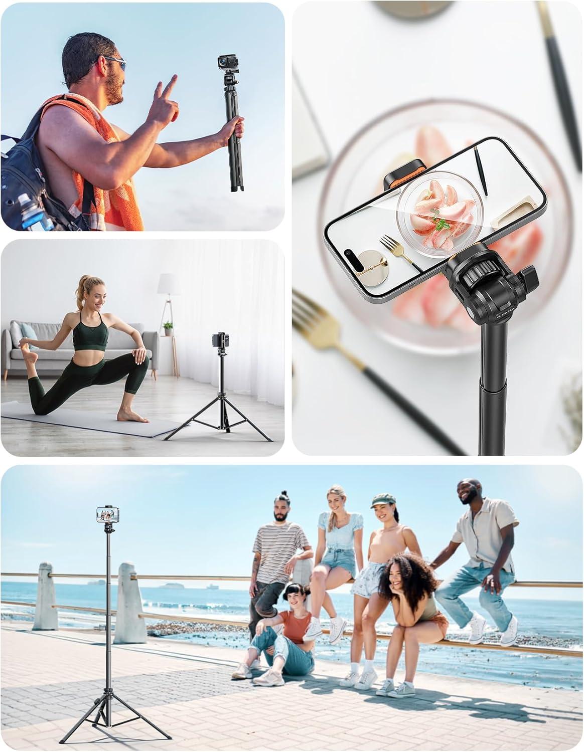 Handy-Stativ Selfie Stick 180cm für Smartphone mit Fernauslöser