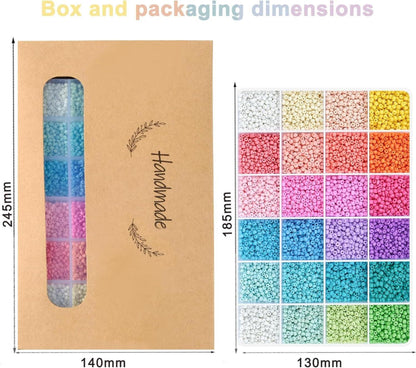 Perlen Set zum Auffädeln Pastell Glasperlen 3mm DIY Armbänder