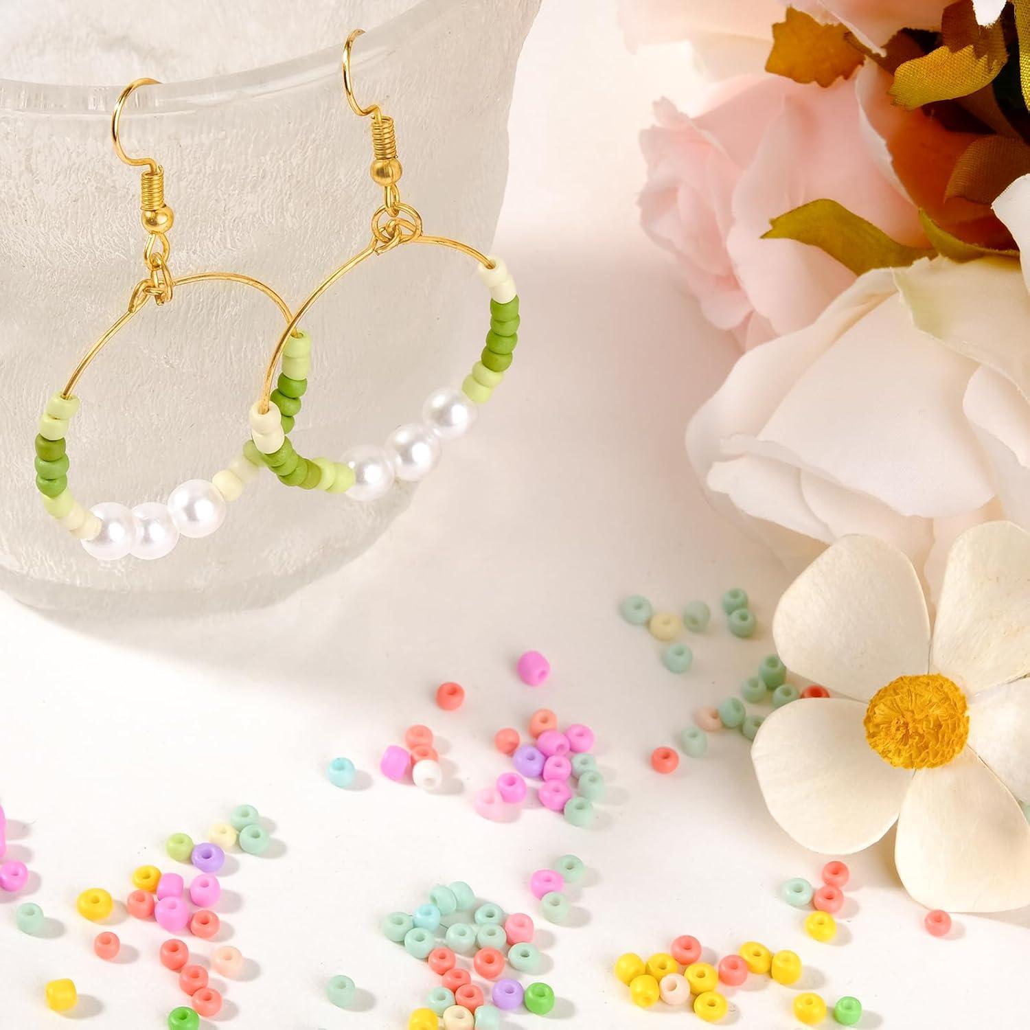 Perlen Set für Armbänder 3mm Pastell Mini Glasperlenschmuck DIY