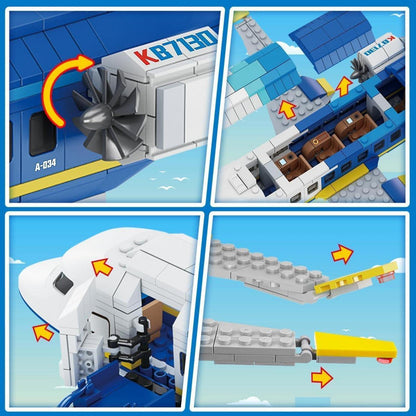 Cubimana City Passagierflugzeug 3-in-1 Baukasten Set