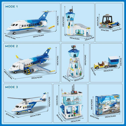 Cubimana City Passagierflugzeug 3-in-1 Baukasten Set