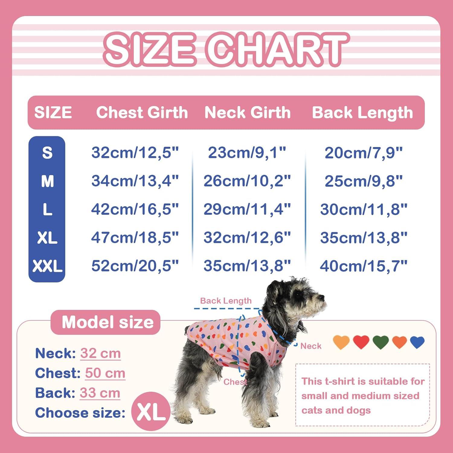 Hunde Pullover Atmungsaktives Chihuahua Shirt Charmantes Herz-Muster