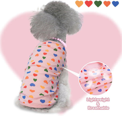 Hjumarayan Hundepullover für Kleine Hunde Rosa Herz XXL