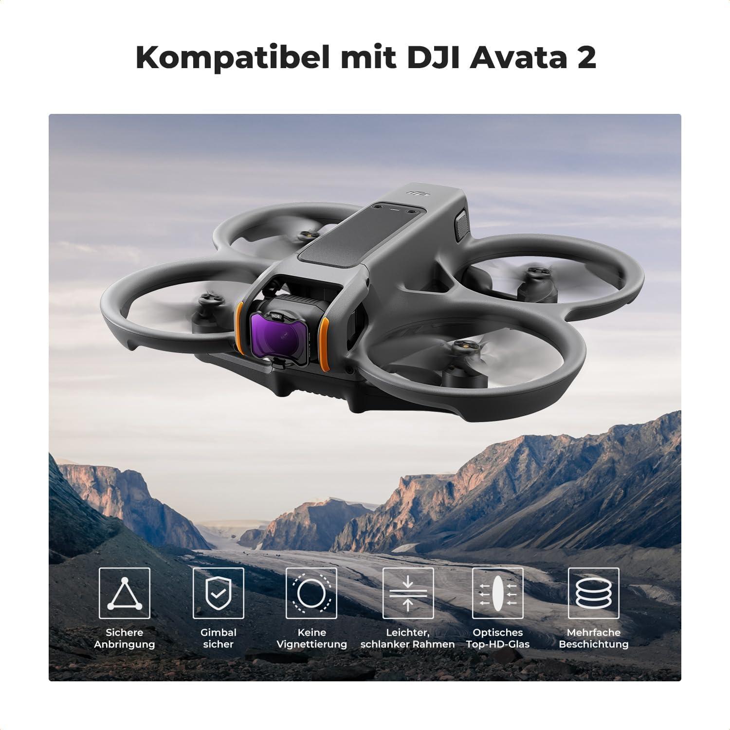 K&F Concept Avata 2 ND Filter Set ND8 ND16 ND32 ND64 4 Stück