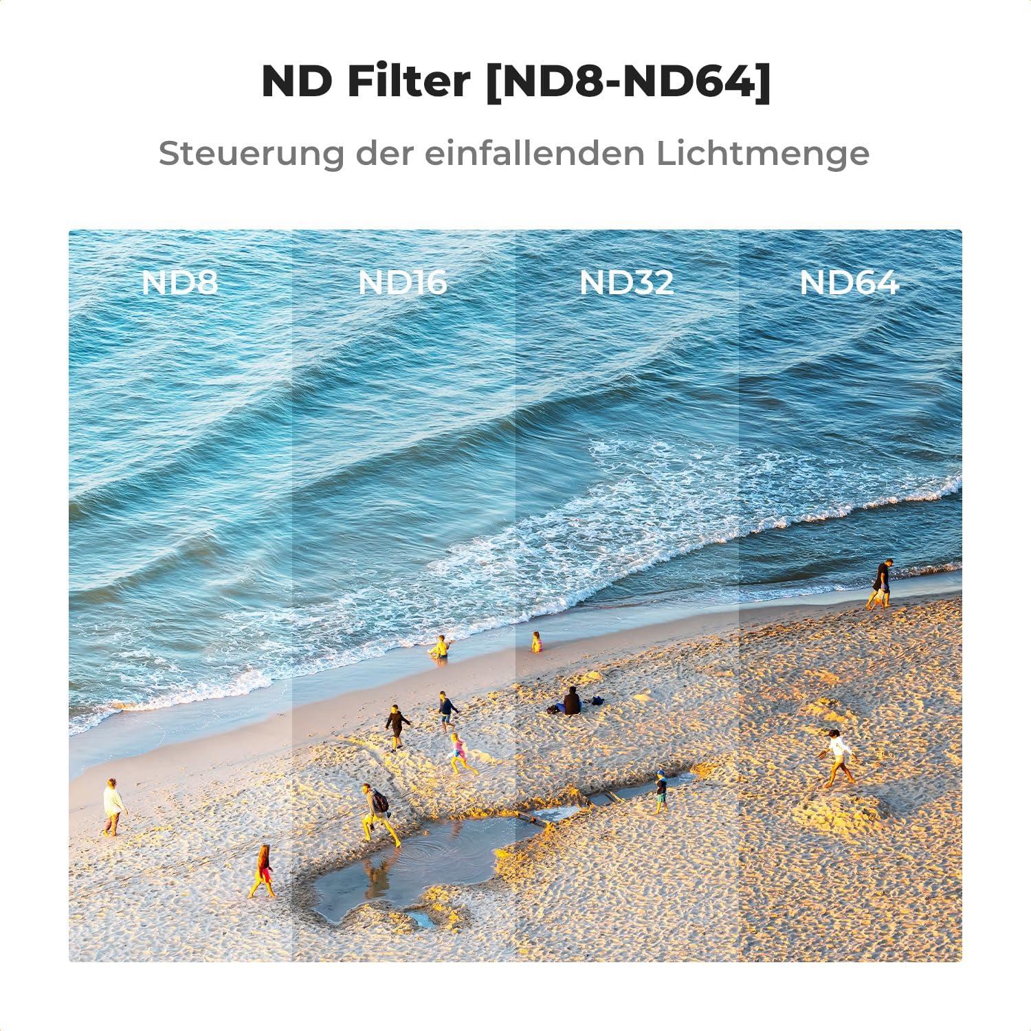 ND Filter Set für DJI Avata 2, ND8 ND16 ND32 ND64, 4 Stück