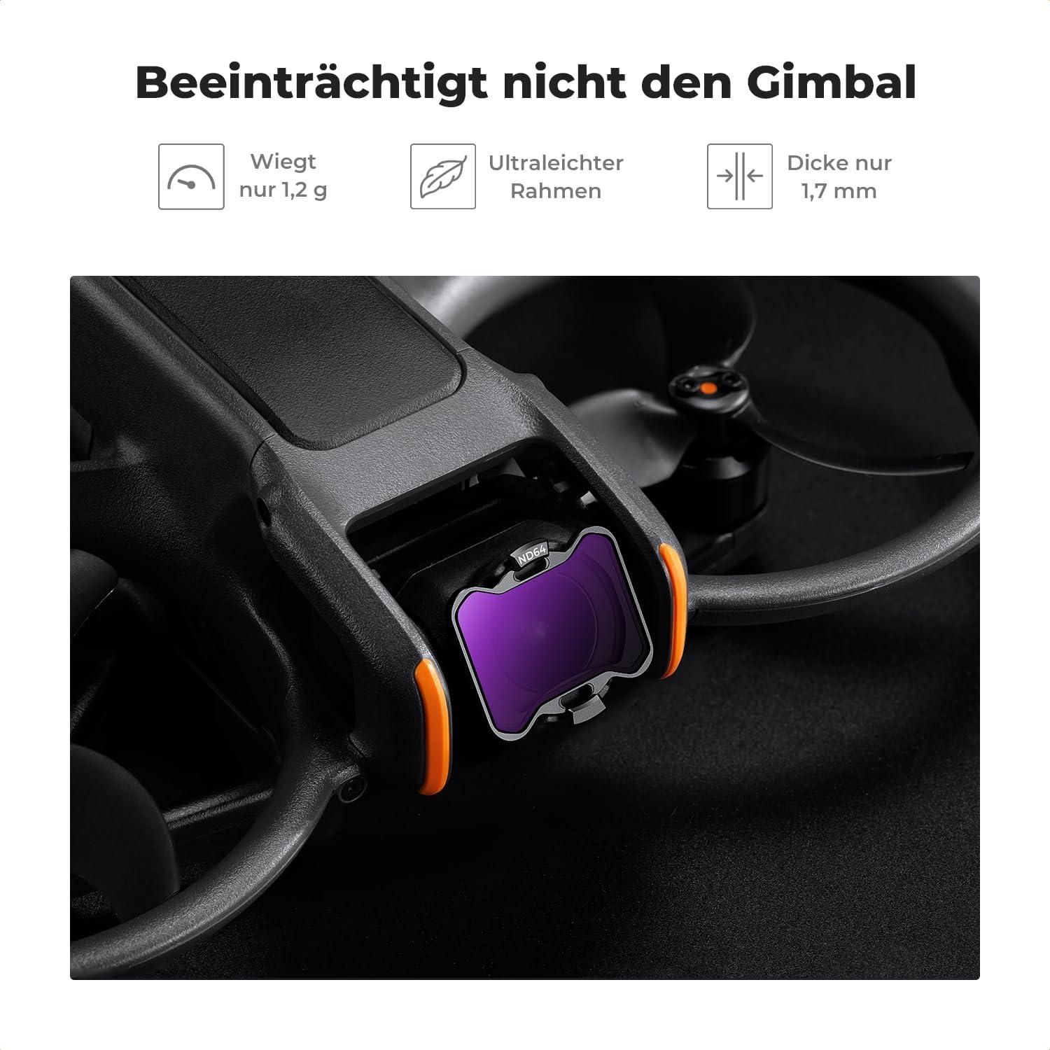 K&F Concept Avata 2 ND Filter Set ND8 ND16 ND32 ND64 4 Stück DJI Avata 2