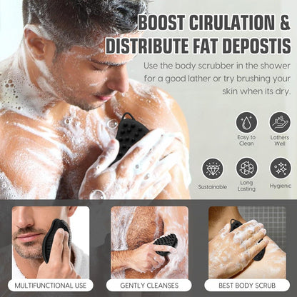 Silikon Body Scrubber doppelseitige Luffa-Körperbürste/Shampoo-Bürste