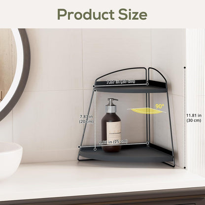 Eckregal 2 Etagen – Küchen & Badezimmer Organizer