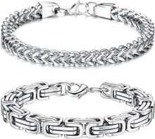 LOCCY Armband Herren Silber Edelstahl Franco Chain Königskette Glieder