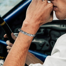 LOCCY Armband Herren 2 Stück Silber Edelstahl Franco Chain