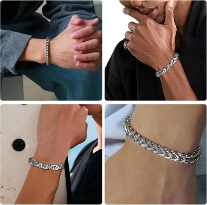 Armband Herren Silber Edelstahl Franco Chain 4/6mm