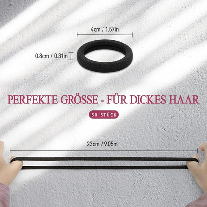 YISCOKO Haargummis Damen 50 Stück Schwarz für Frauen Mädchen