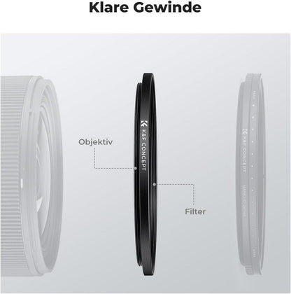 Step Up Ring Adapter 77-82mm Aluminium-Legierung