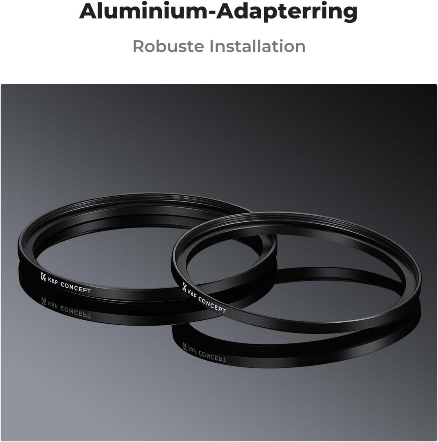 K&F Concept Step Up Ring 77-82mm Objektiv Filter Adapterringe Alu-Legierung
