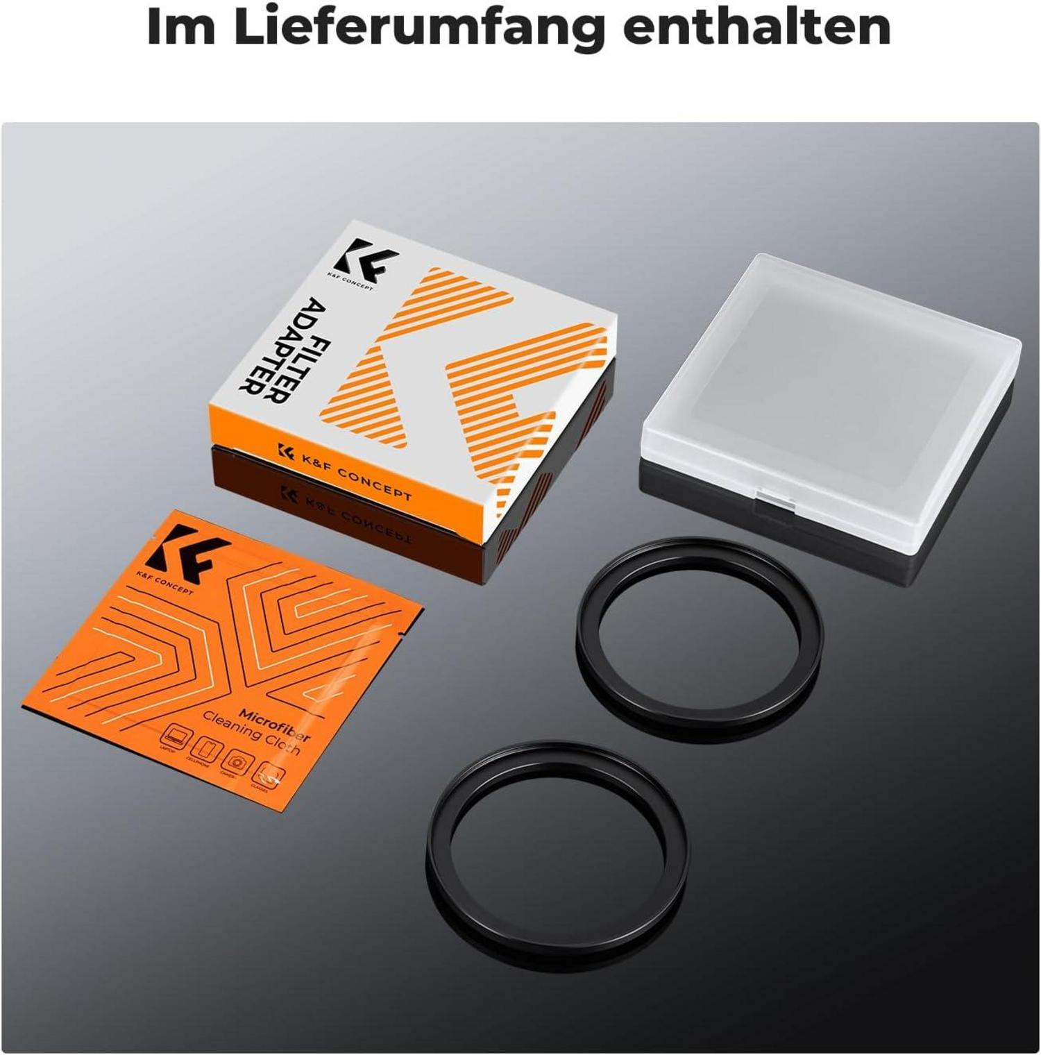 Step Up Ring Adapter 77-82mm aus Aluminium-Legierung, hochwertig