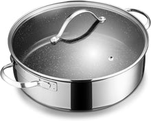 Schmorpfanne Induktion Edelstahl beschichtet 5,1l mit Deckel