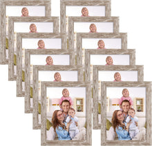 12er Set Bilderrahmen Beige Holzmaserung 15x20 cm für Fotos