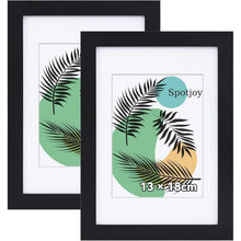 Bilderrahmen 13x18 cm 2er Set Eiche Holz mit Acrylglas