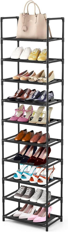 10-stöckiges Schuhregal für 20-25 Paar, stabiler Organizer