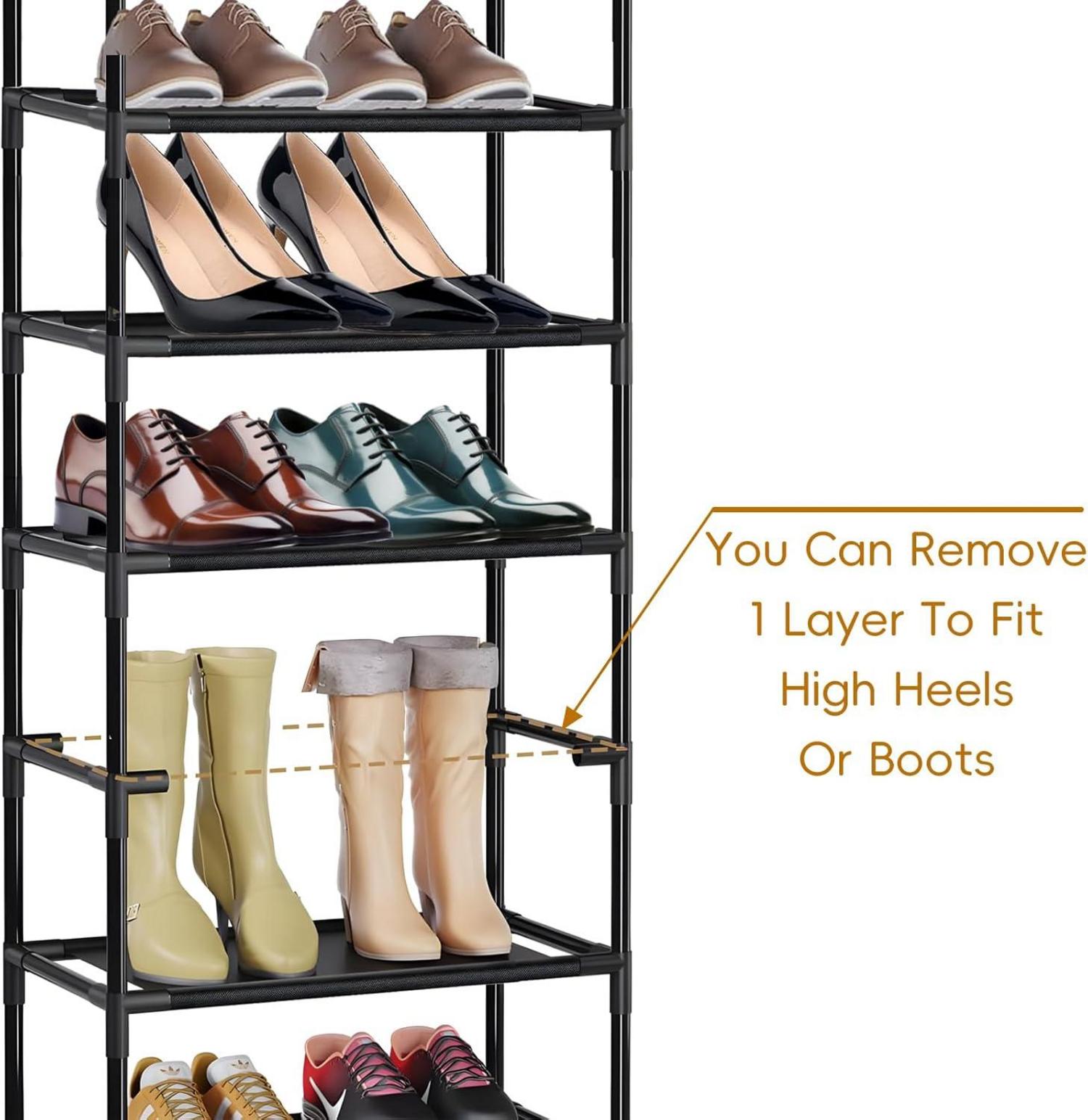 esonstyle Schuhregal mit 10 Ebenen, Platz für 20–25 Paar - stabiler Schuh-Organizer