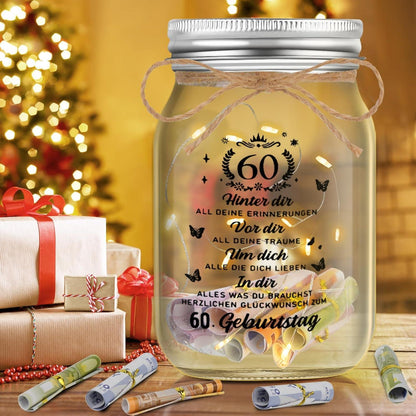LED Flaschenlicht zum 60. Geburtstag Geschenkidee Nachtlicht