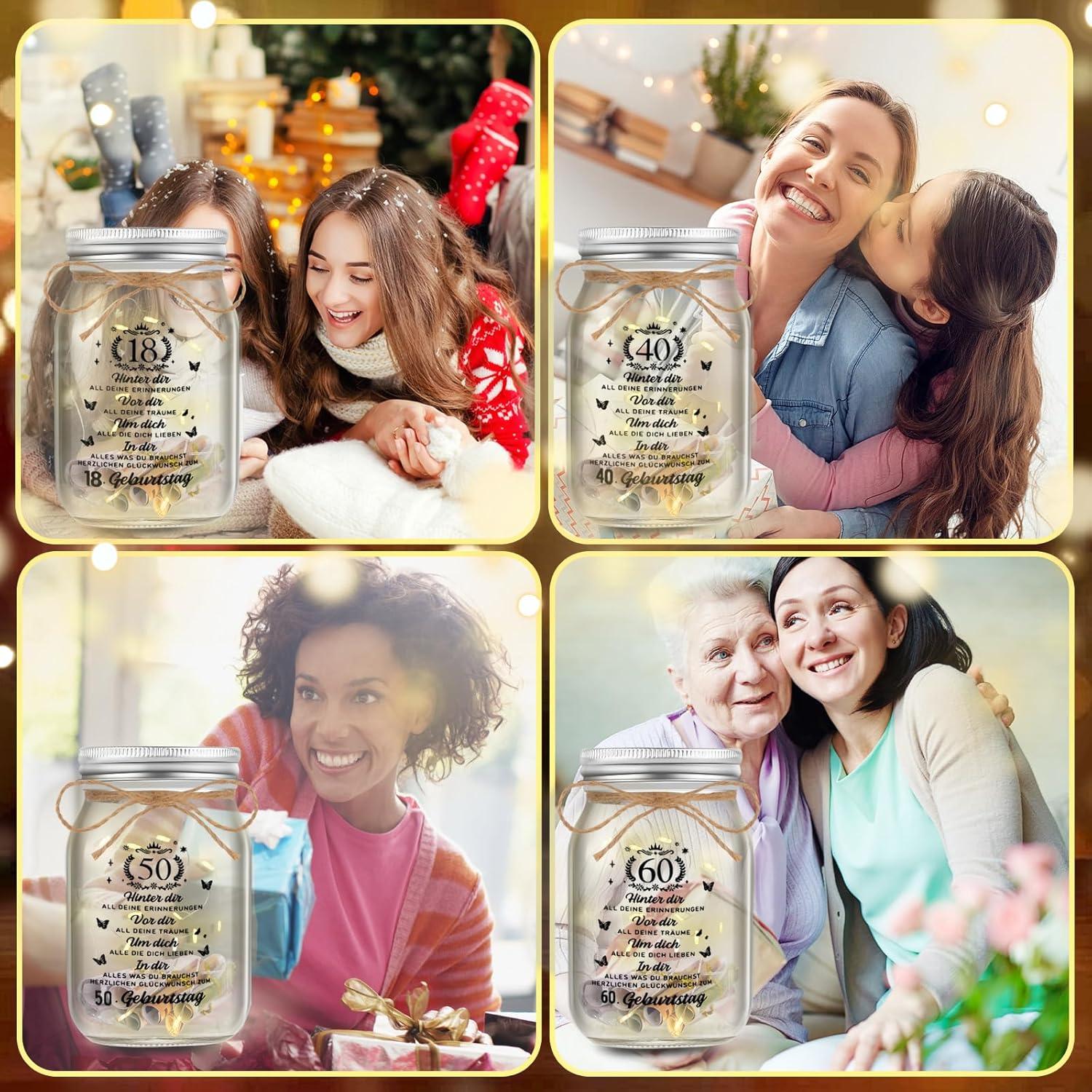 LED Flaschenlicht zum 60. Geburtstag Geschenk Nachtlicht Deko