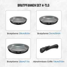 Pfannenset mit abnehmbarem Griff, Keramikbeschichtung, alle