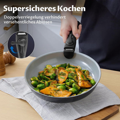 BEZIA Pfannenset Keramikbeschichtet 9-tlg. Induktion
