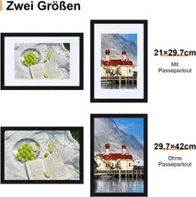 Bilderrahmen DIN A3 29.7x42 cm Schwarz Holz Acrylglas