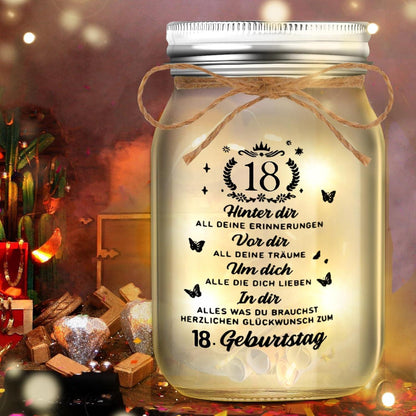 LED Flaschenlicht Geldgeschenke 18. Geburtstag Mädchen Junge, Verpackung Johiux