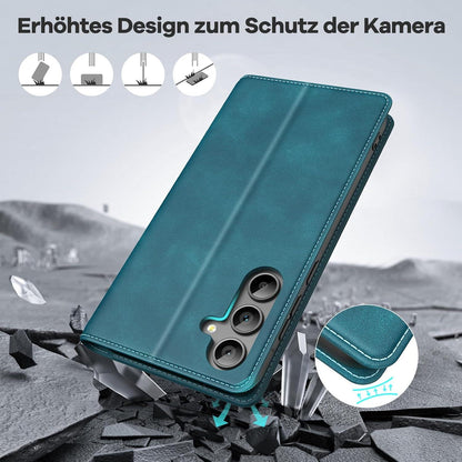 Handyhülle Samsung Galaxy A55 5G Blaugrün RFID Standfunktion