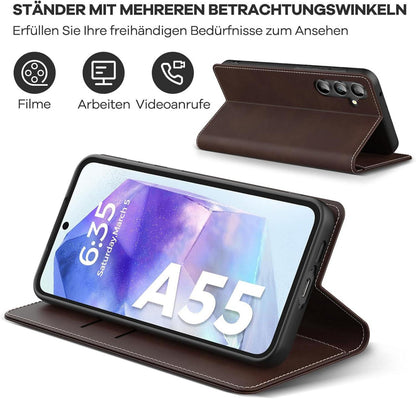 Samsung Galaxy A55 5G Handyhülle mit RFID-Schutz und Standfunktion