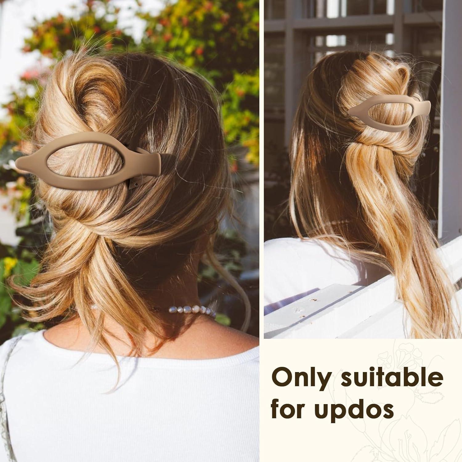 Blooms Haarklammer Groß, Rutschfester Haarschmuck für Damen