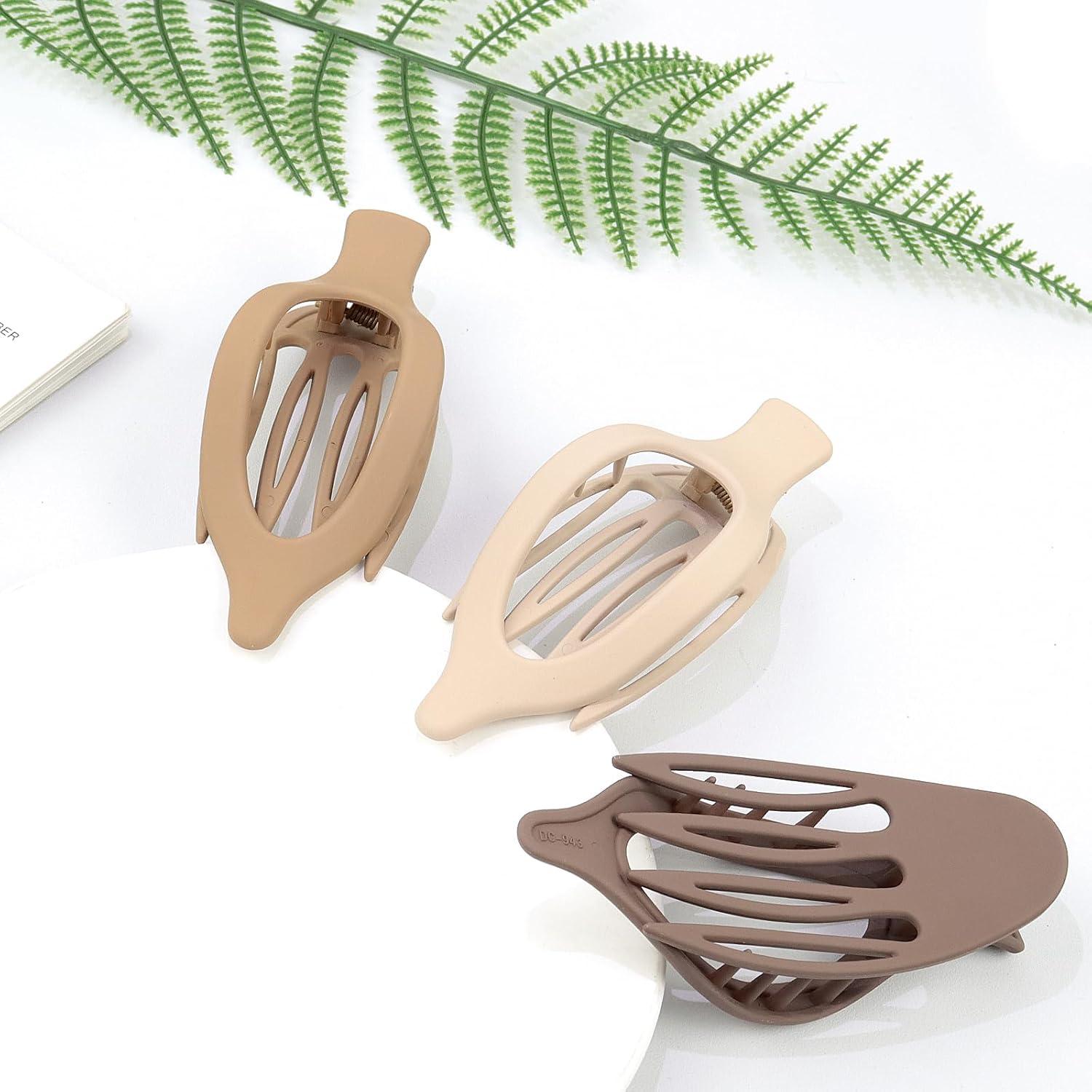 Haarklammer Groß 3 Stück Damen Haarspangen Rutschfest Französische