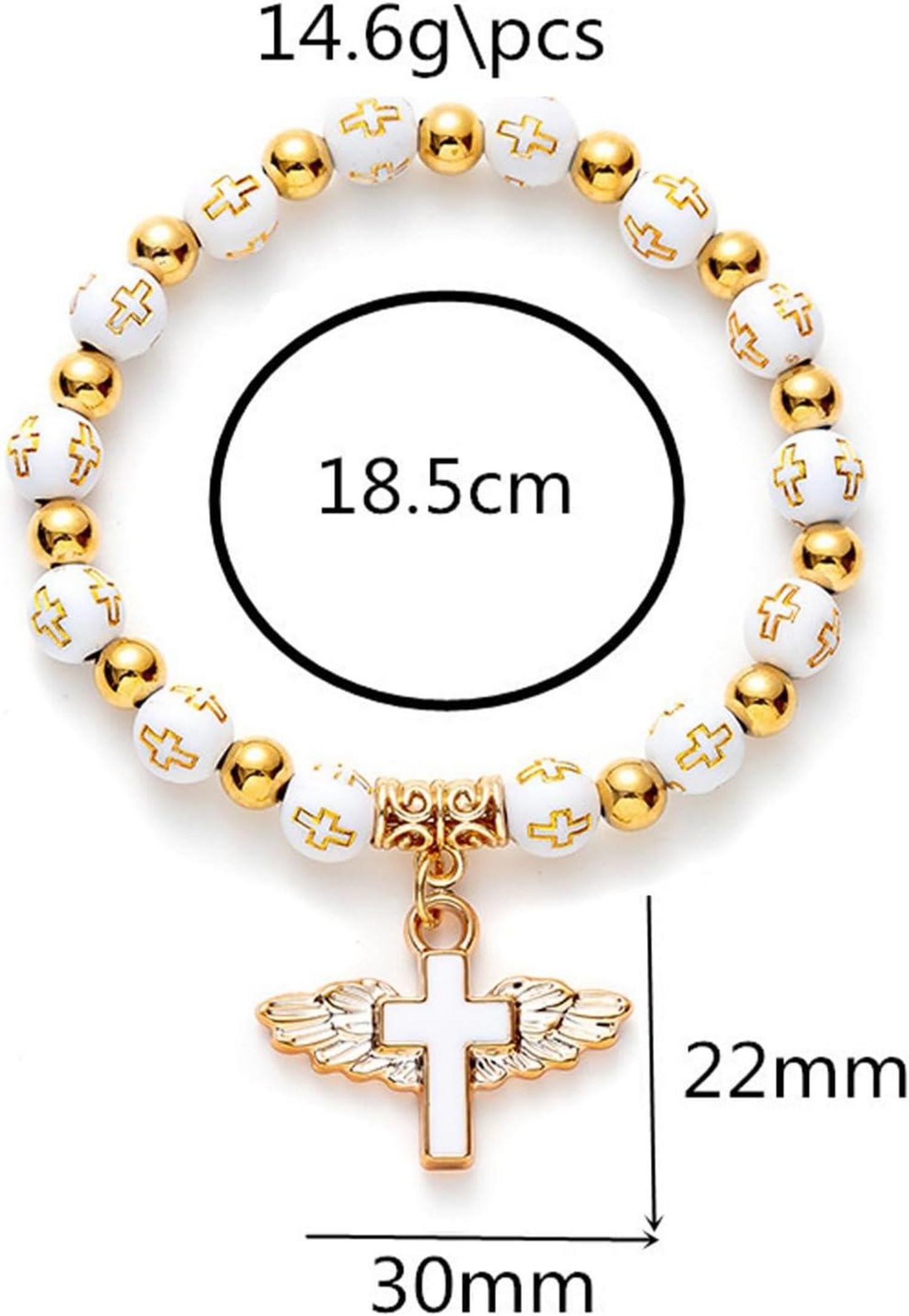 Armband Damen Kreuzanhänger Elastisch Geschenk Muttertag