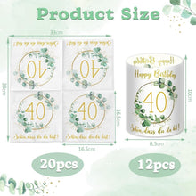 Servietten Windlicht Konfetti Set 40. Geburtstag Deko Grün