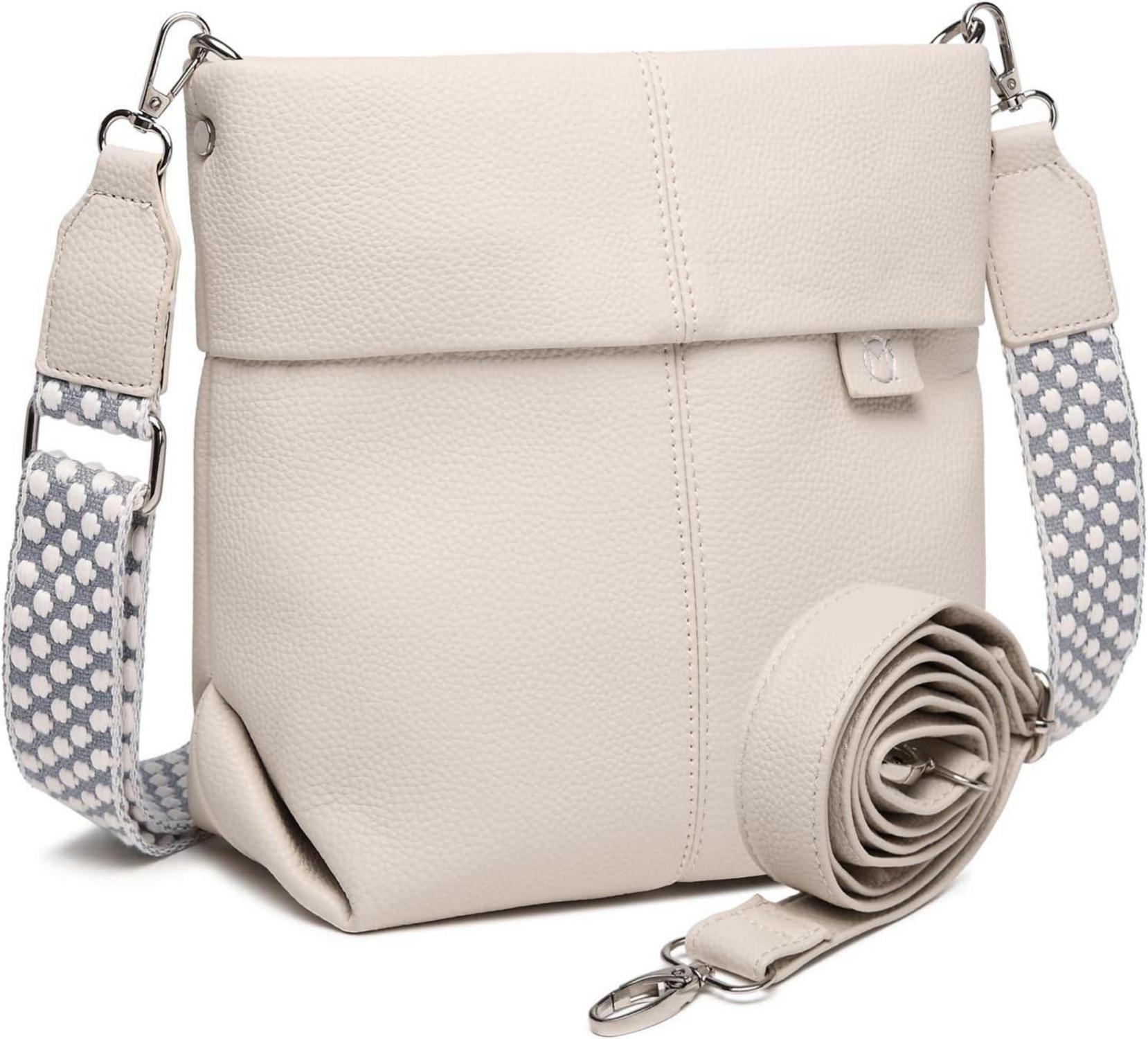 Damen Umhängetasche PU Leder Beige Crossbody Schultertasche