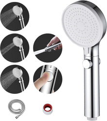 Duschkopf Handbrause mit 3 Strahlarten und Wasserstop-Funktion